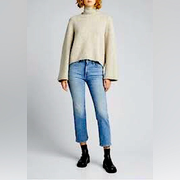SLVRLAKE Tyler Crop High Rise Straight Jeans in Lucky Town - Picture 1 of 8